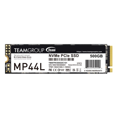 Team Group MP44L 500GB PCIe 4.0 NVMe M.2 SSD - 5000MB/s Read Team Group MP44L 500GB PCIe 4.0 NVMe M.2 SSD - 5000MB/s Read